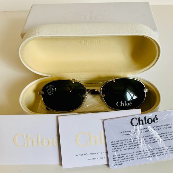 CHLOE SUNGLASSES WITH CASE - Picture 1 of 11